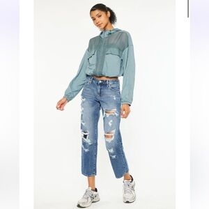 KanCan Effy Mid‎ Rise Boyfriend Jeans NWT SZ 31